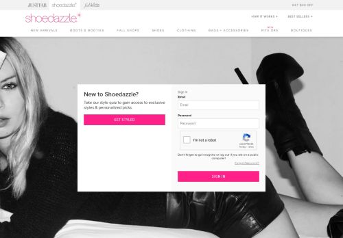 
                            1. Login To Your Account | ShoeDazzle