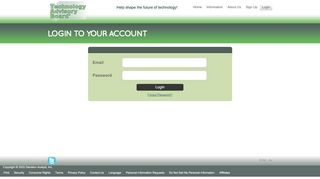 
                            11. Login to Your Account | Technology Advisory Board