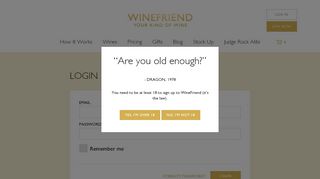 
                            1. Login to your account · WineFriend