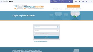 
                            13. Login to your Account - YMLP - Milonic