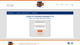 
                            10. Login to Your Bass University TV Account