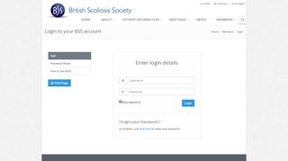 
                            6. Login to your BSS account - British Scoliosis Society