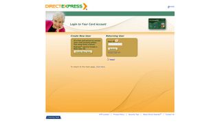 
                            10. Login to Your Card Account - Direct Express ®