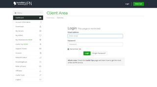 
                            1. login to your client area account - ibVPN