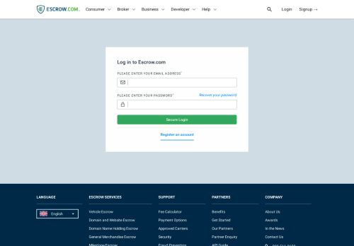 
                            1. Login to your Escrow account - Escrow.com