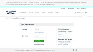 
                            10. Login to your Hargreaves Lansdown Account