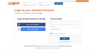 
                            1. Login to your Jobseeker Account - JobisJob