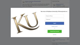 
                            9. Login to your MyKU to find your... - Kutztown University of ... - Facebook