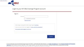 
                            3. Login to your NY ABLE Savings Program account