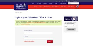 
                            11. Login to your Online Post Office Account - Isle of Man Post Office