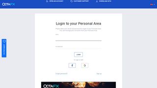 
                            2. Login to your Personal Area | OctaFX