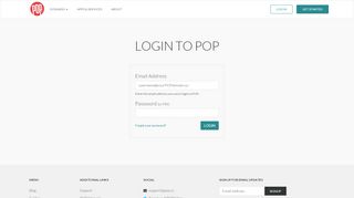 
                            9. Login to Your POP Dashboard :: POP.co