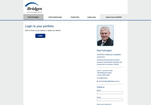 
                            9. Login to your portfolio - Bridges Financial Services