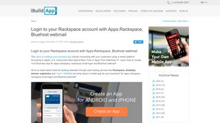 
                            8. Login to your Rackspace account with Apps.Rackspace,... - iBuildApp