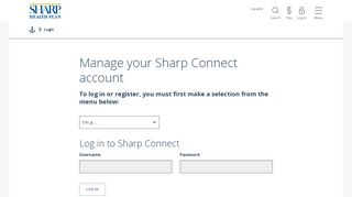 
                            8. Login to your Sharp Connect account - Sharp Health Plan of San ...