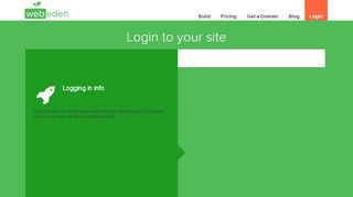 
                            3. Login to your site - WebEden Website Builder