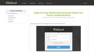 
                            2. Login to Your SiteGround Account Using Two-Factor Authentication