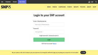 
                            2. Login to your SNP Account — Scottish National Party