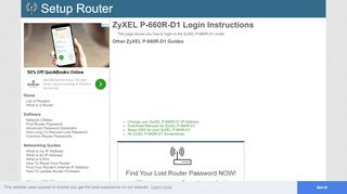 
                            9. Login to ZyXEL P-660R-D1 Router - SetupRouter