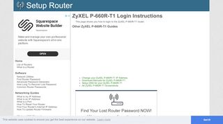 
                            10. Login to ZyXEL P-660R-T1 Router - SetupRouter