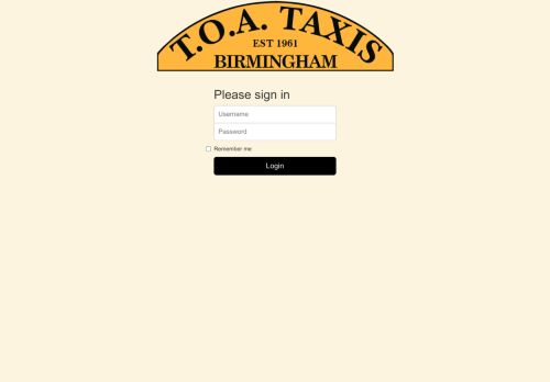 
                            8. Login - TOA Taxis