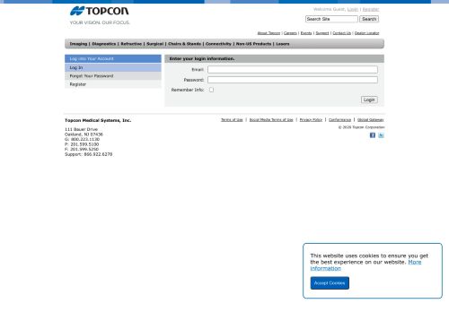 
                            12. Login - Topcon Medical Systems