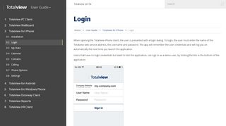 
                            8. Login – Totalview