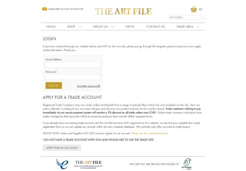 
                            9. Login - Trade Area - The Art File