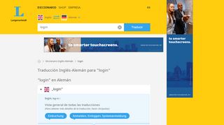 
                            12. login - traducción de Alemán - Diccionario Inglés-Alemán de ...