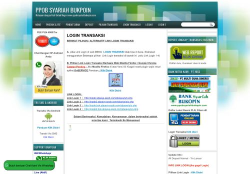 
                            3. LOGIN TRANSAKSI | PPOB SYARIAH BUKPOIN