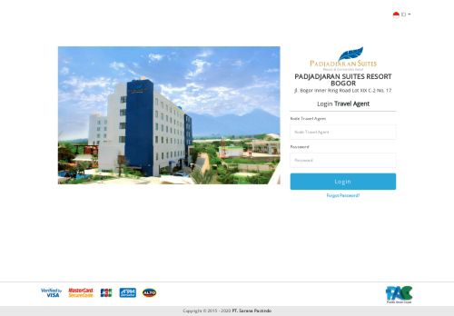 
                            6. Login Travel Agent | Padjadjaran Resort Bogor - PAC Booking Engine