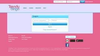 
                            3. Login - TrendyBingo