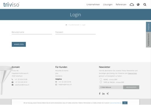 
                            13. Login - Triviso AG - Business- und Engineering-Lösungen