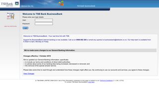 
                            1. Login - TSB Bank BusinessBank