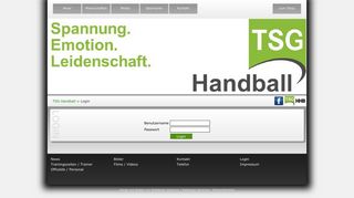 
                            12. Login - TSG Handball