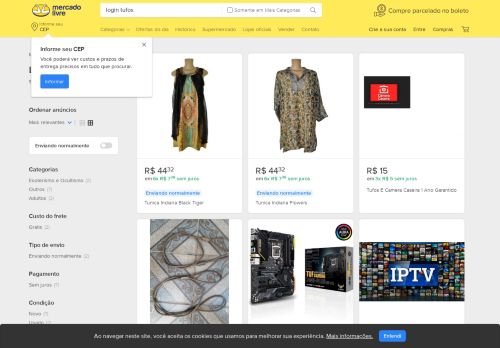 
                            9. Login Tufos - Mais Categorias no Mercado Livre Brasil