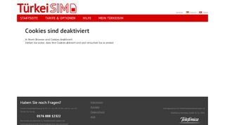 
                            1. Login - TürkeiSIM