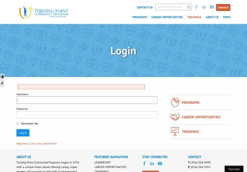 
                            9. Login | Turning Point | Mental Health Services