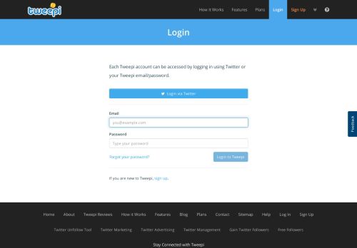 
                            4. Login - Tweepi