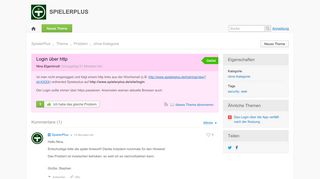 
                            5. Login über http - SpielerPlus