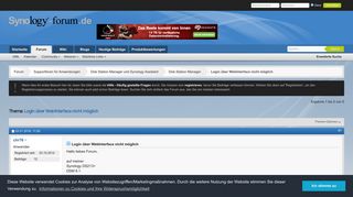 
                            1. Login über WebInterface nicht möglich - Synology-Forum