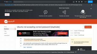 
                            1. login - Ubuntu not accepting correct password - Ask Ubuntu