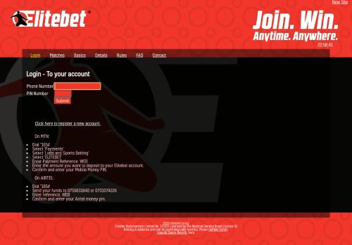 
                            1. Login - Uganda Sports Betting | Elitebet Uganda | Bet by SMS and ...