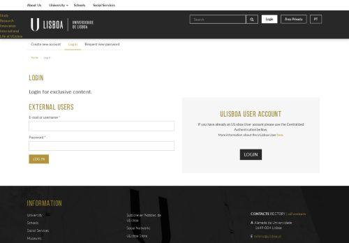 
                            2. Login - | ULisboa