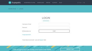 
                            1. Login - Ultimate WordPress Plugins by Supsystic