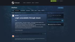 
                            11. Login unavailable through steam :: Warface General Discussions