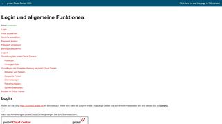 
                            11. Login und allgemeine Funktionen - protel Cloud Center - Protel.net