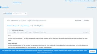 
                            1. Login und Katalog Modus - Shopware Community Forum