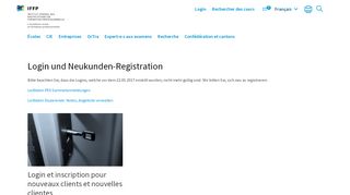 
                            11. Login und Neukunden-Registration | IFFP