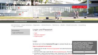 
                            10. Login und Passwort - Jade Hochschule